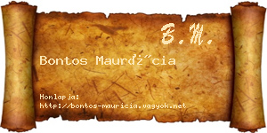 Bontos Maurícia névjegykártya
